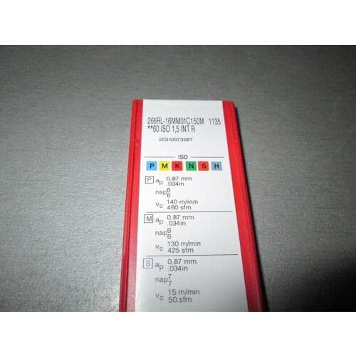 10PCS CARBIDE INSERT 266RL-16MM01C150M 1135
