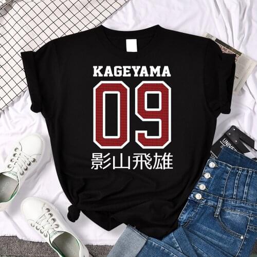 Harajuku Kawaii T Shirt Women Haikyuu Tshirt Funny Cartoon Sweat Clothing Fashion Crewneck Tops T-shirt Cute Anime Tee Female