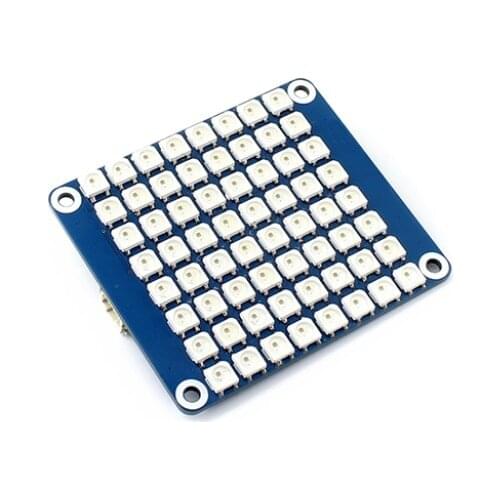 Colorful RGB LED HAT for Raspberry Pi Onboard 8 × 8 Grid Colorful Display