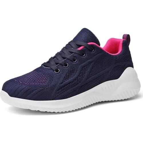 Sport Running Shoes Woman Outdoor Breathable Thick Sole Lightweight Athletic Mesh Sneakers Female Summer Fashion Walking