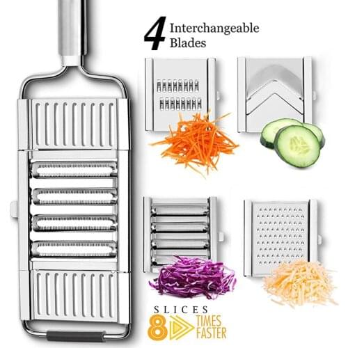 Kitchen Mandoline Slicer Stainless Steel Multi Blade Adjutsable Peeler for Fruits and Vegetables Kitchen Accessories Fast delive