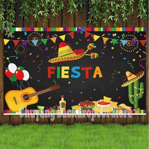 Mexican Fiesta Backdrops Mexican Festival Birthday Party Photography Background Photographic Photo Studio Prop Decor Banner