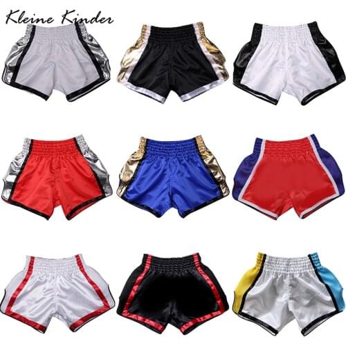 Muay Thai Shorts Free Combat Mixed Martial Arts Boxing Training Game Match Kickboxing Pants Custom Fightwear for Men Women Kids