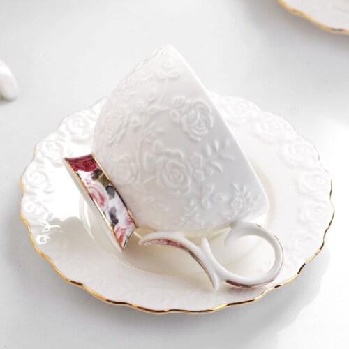 Ceramic coffee cup set European style bone china tea set, coffee cup and saucer