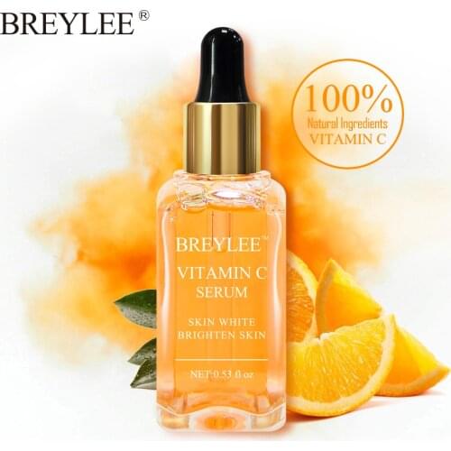 15ml BREYLEE Natural Vitamin C Serum Brightens Facial Skin Lightens Dark Spots and Freckles Anti-aging Whitening Serum Skin Care