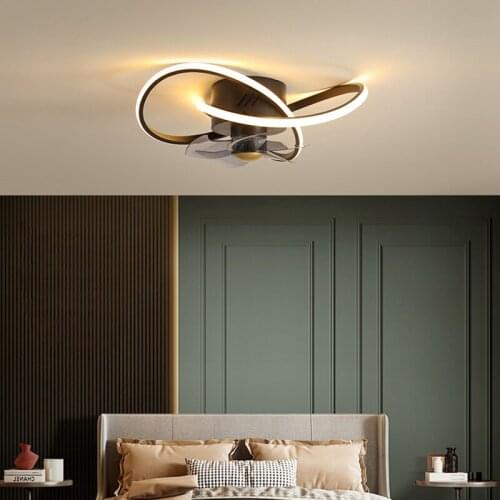 Nordic bedroom decor led lights for room ceiling fan light lamp restaurant dining room ceiling fans with lights remote control