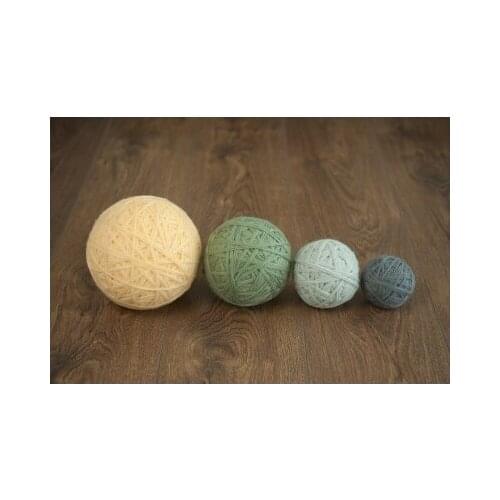 Neonatal full moon children Christmas photography assistant wool ball photo props combination of 4 groups of props