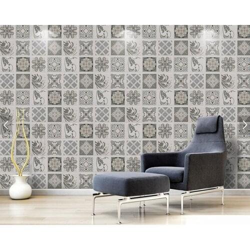 Custom papel de parede 3d, Bohemian style tile pattern mural for living room bedroom restaurant background wallpaper