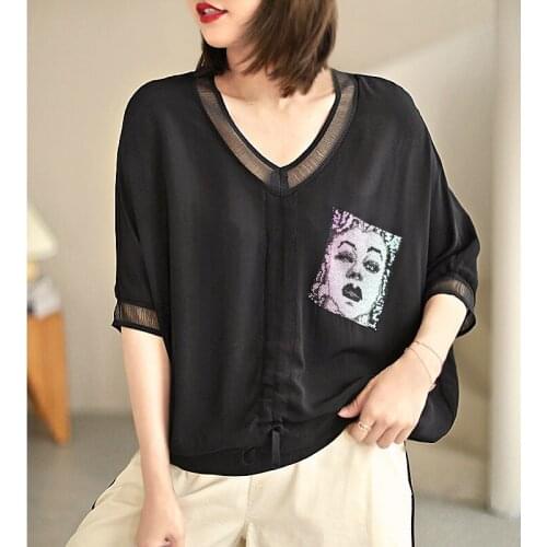 Женские короткие футболки QPFJQD China At AliExpress