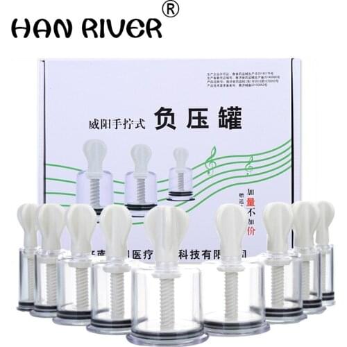 Hand twist cupping apparatus home 9 cans cupping vacuum cupping suction type