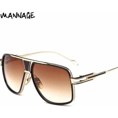 Large Square Sunglasses for Men Fashion Retro Driving Luxury Design Glasses for Women Personality Metal UV400 Sun Shades