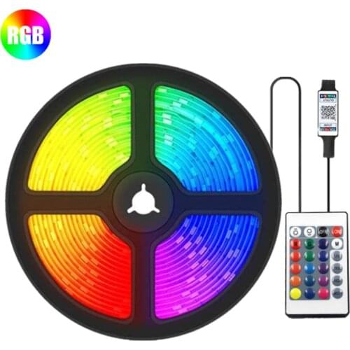 LED Strip Lights RGB 5050 Luz Flexible Tape Luminous String Luces Bluetooth Remote Control TV Backlight Holiday Fita Party Decor