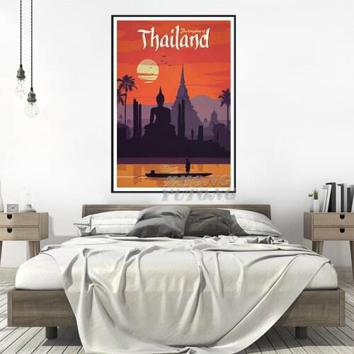 VINTAGE THAILAND Painting Canvas poster Wall Art Pictures for Living Room Home Decoration No Frame Interior Decoration Painting