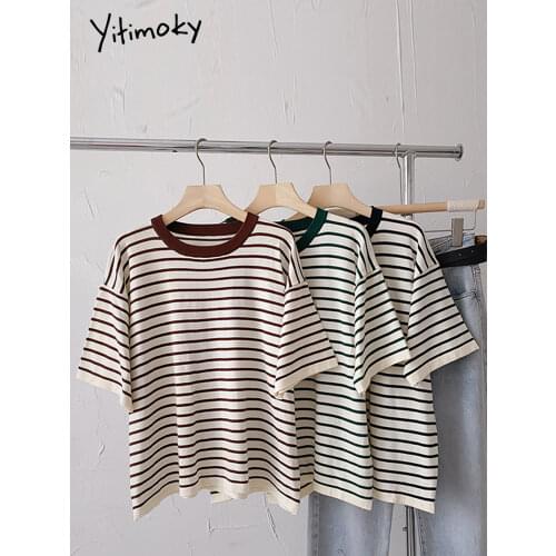 Женские трикотажные футболки Yitimoky China At AliExpress