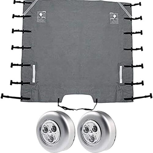 1 Set Caravan Front Towing Cover Protector+ LED Light Thickened Oxford Cloth