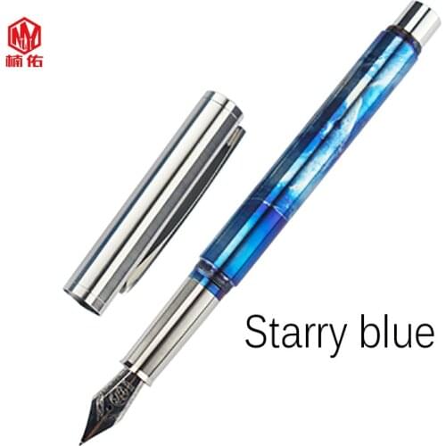 1PC EDC Titanium Alloy Fountain Pen Tactical Defense Pen Men Women Self-defense Pen Broken Window Tool Pen German Bock Nib