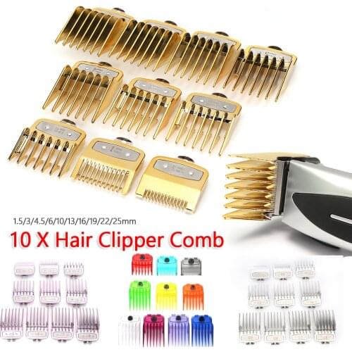 10pcs Clear Hair Clipper Limit Comb with Magnetic Trimmer Guide Attachment Hair Clipper Limit Comb Hair Styling Tool