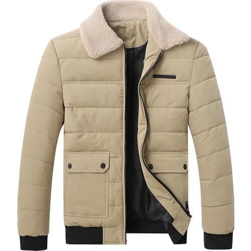 2020 Brand New Thick Warm Jacket Mens Wool Collar Winter Coat Men Casual Coats Outerwear Male Solid Color Wool Clothing M-4XL