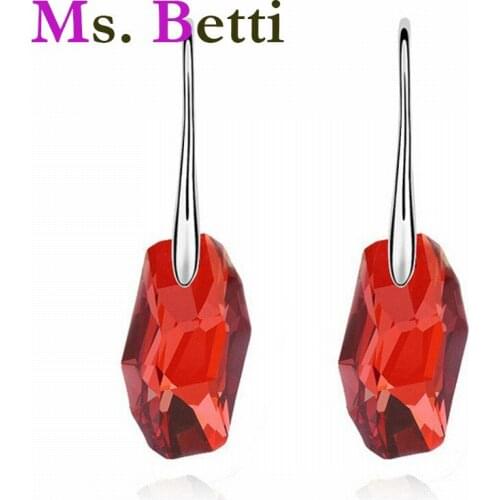 2021 Trendy Unique Geometric Meteor Crystal Drop Earrings For Women Blue Redm Pink AB GSHA Tazanite Colors In Stock