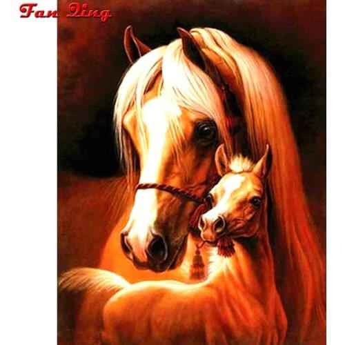 Full Square/Round Drill 5D DIY Diamond Painting Horse Animal Embroidery Rhinestone Cross Stitch Mosaic Home Decor Gift