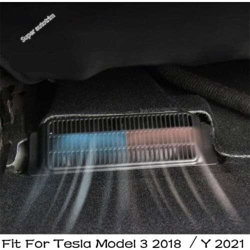 Auto Seat Air Conditioning AC Duct Vent Anti-blocking Plastic Protection Cover Kit For Tesla Model 3 2018 - 2021 / Model Y 2021