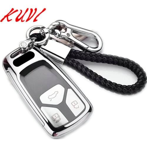 TPU Car Key Cover Case For Audi A4 A5 S4 S5 B9 8W Q7 4M Q5 TT TTS RS Coupe Roadster 2017 2018 Smart Remote Fob Key Case Shell