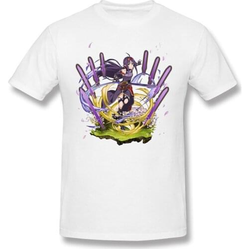 Men Sword Art Online Alicization Sao Black T-Shirt Yuuki - Konno Yuuki - Anime - SAO Pure Cotton Tees Harajuku Daily Life