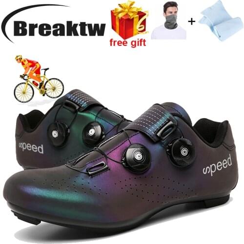 Road Discoloration Cycling Shoes MenSports Route Splint Road Bike Speed Flat Tread Sports Shoes Womens Platform Mountain Shoes