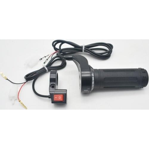 EBike Twist Throttle 24V 36V 48V Universal Hall Gas Knob with Power Switch for Handlebar Grip Gasgriff Electric Bicycle Scooter