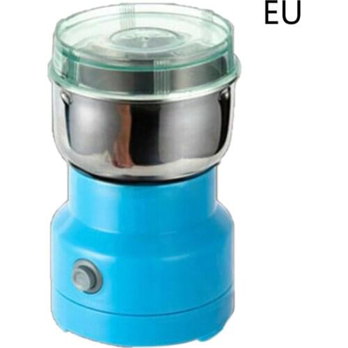 Electric Stainless Steel Coffee Bean Grinder Blue Home Grinding Milling Machine Coffee Accessories National Version