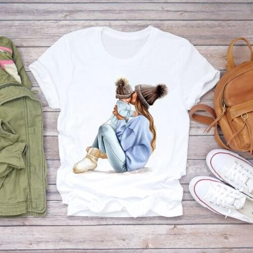 Women 2020 Cartoon Girl Momlife Momlife Sweet Mother Lady T-shirts Top T Shirt Ladies Womens Graphic Female Tee T-Shirt