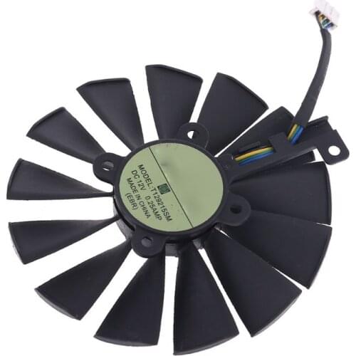 H7JF T129215SM 12V 0.25AMP 0.30A 95mm VGA Fan for asus STRIX RX470 O4G GTX 1050Ti 1070Ti Gaming 4PIN Graphics Card Cooling Fan