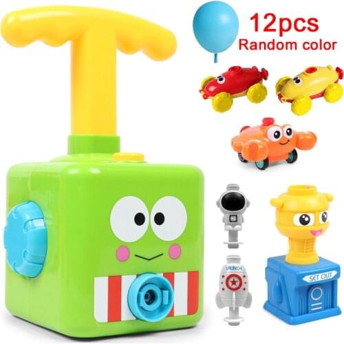 Inertial Power Balloon Car Toy Educational Science Experiment Toy Puzzle Fun Inertial Power Car Balloon Toys for Children Gift