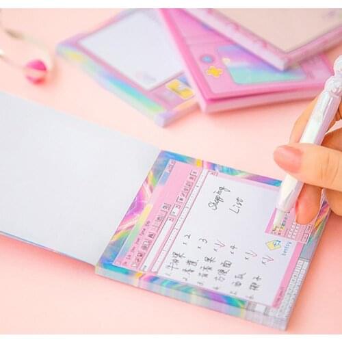 Sheets Cute Girl Korean Sticky Notes Memo Pad Stationery Planner Notepad Paper Bookmarks School Office Supply for Girls Gifts