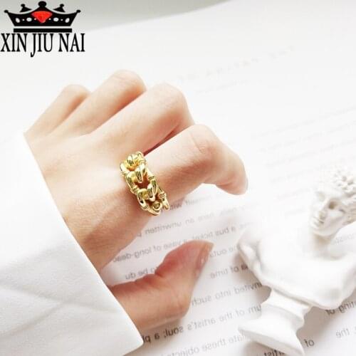 Cute Fashion Female Girls Yellow Gold Finger Ring Simple Open Adjustable Ring Wedding Jewelry Promise Engagement Rings For Women