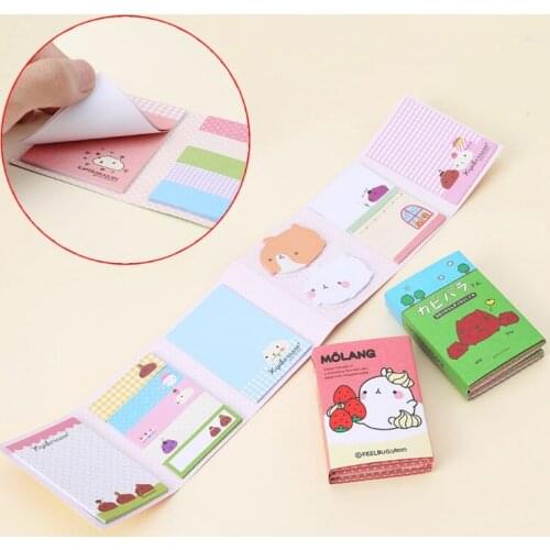 Cartoon Animals 6 Folding Memo Pad Sticky Notes Bookmark Stationery Notepad Cute