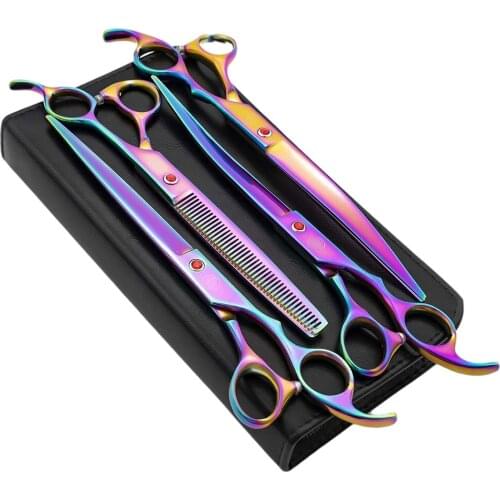 8 Inch Japanese Stainless Steel Professional Dog Haircut Grooming Pet Scissors Set