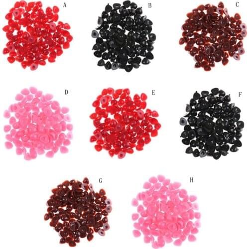 100pcs/bag 7*9.5mm/7*8mm Crafts Plastic Triangle Noses For Dolls Toys For Bear Toy DIY Safety Nose Accessories