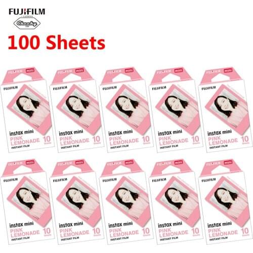 Genuine 10-100 Sheet Fujifilm Instax Mini7s 25 50s 90 Photo Paper Film Camera Instax Mini 8 9 Film Mini 8 9 Cartoon Instant Film
