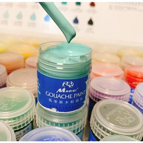 Madisi Degumming Gouache Pigment 63 Colors Bottled 22ML Advertising Design Children Color El Gouache Painting