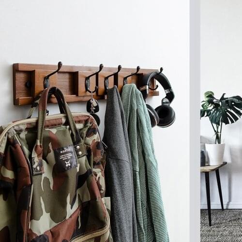 Movable Clothes Hanger Wall Hanging Creative Hook Into The Home Household Coat and Hat