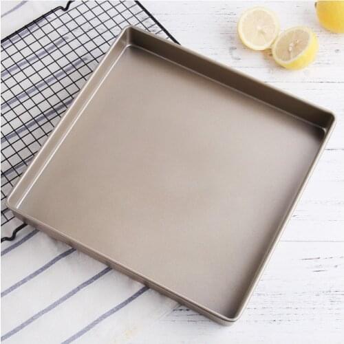 Baking Sheet Mold Tray Square Non-stick Biscuits Pizza Cake Carbon Steel Baking Pan Tools Kitchen Cooking Bread Mold