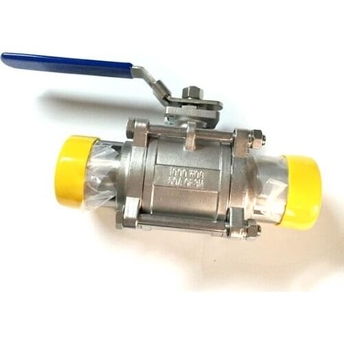 1 inch stainless steel ball valve with 3 PC