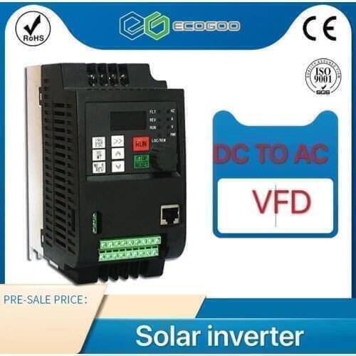 Solar VFD Vector Control frequency converterDC 200V-400V to Three-phase 220V solar pump inverter with MPPT control free shipping