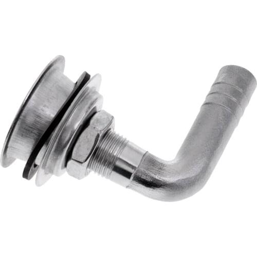 Stainless Steel Boat Marine Flush Mount Fuel Gas Liquid Tank Breather Vent 90 Degree Elbow for 5/8 inch 15mm Hose