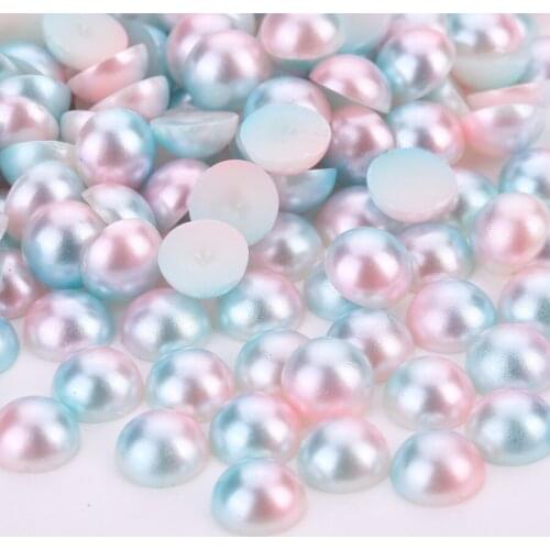 TPSMOC multicolor Flat Bottom Magic Design Mermaid Gradient Symphony Charms Beads Wheel Nail Art 3D Tips Decoration Manicure