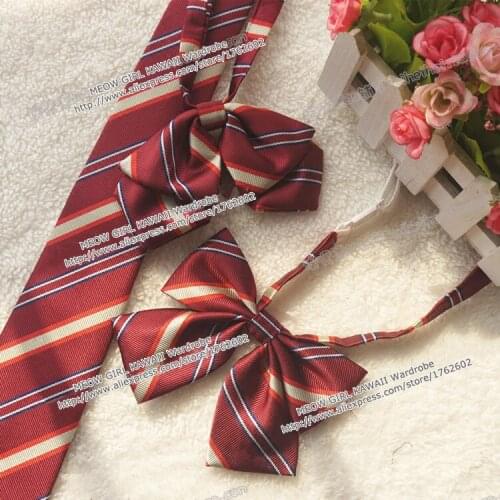 Anime "Aoha Ride" Boys & Girls Japanese Uniform JK Neck Tie Stripped Bowknot Lolita Tie Preppy Style Cosplay