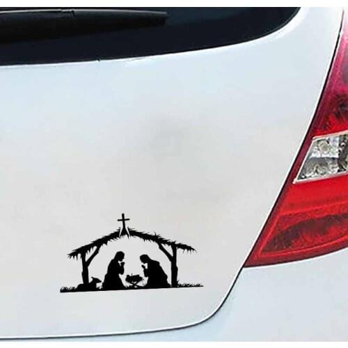 17.8CM*8.6CM Jesus Christ Vinyl Car Motorcycle Originality Sticker Decals Black/Silver C13-000178