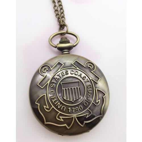 1790 United States Coast Guard Quartz Pocket Watch man and woman gift watches