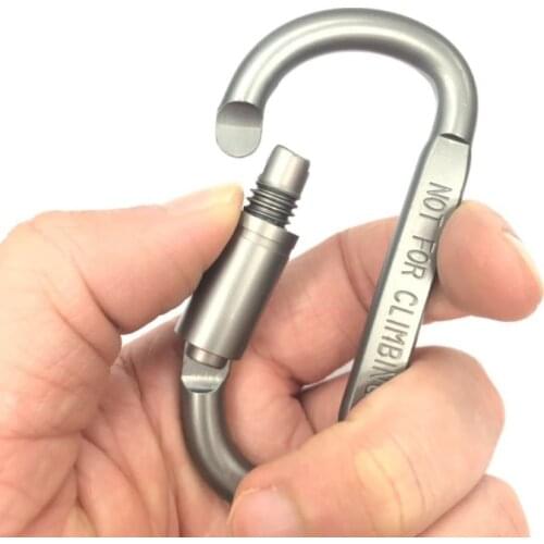 5/1pcs Aluminum Alloy Carabiner Outdoor Climbing Camping Carabiner Locking Hook Screw D Buckle Keychain Multi Tools